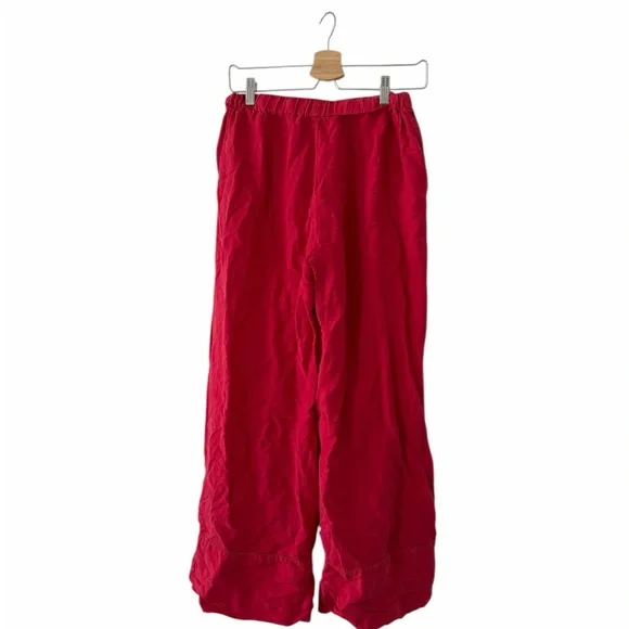 Young Fabulous & Broke Red Wide Leg Drawstring Pants Size S - Picture 2 of 5